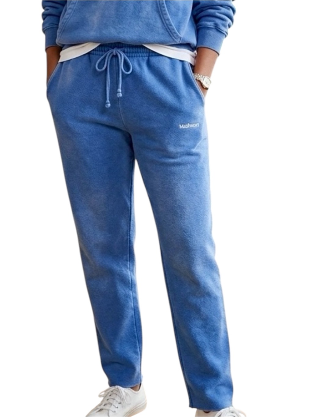 Madhappy Unisex Blue Hand Dyed French Terry Sweatpants - Joggers Jogger Pants